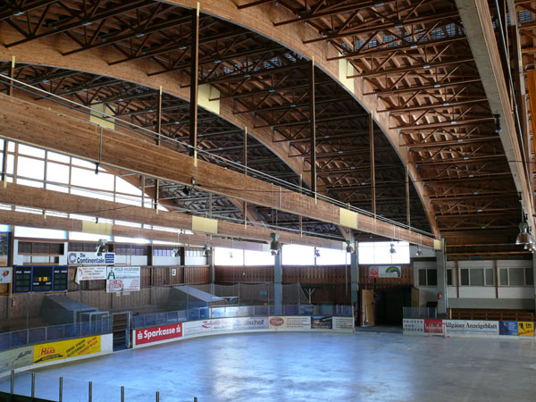 Eissporthalle Sonthofen, Hindelanger Straße, Begutachtung der Dachkonstruktion, Sonthofen