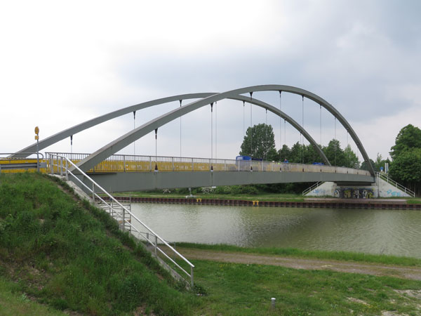 Gelmer-Brücke - Hängerausbau und Seileinbau