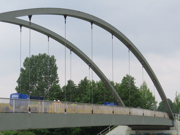 Gelmer-Brücke - Hängerausbau und Seileinbau