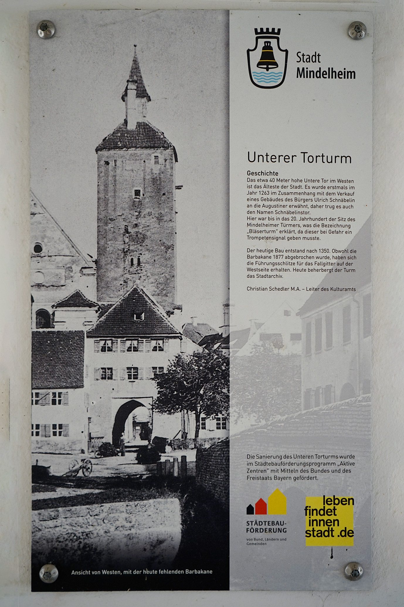 Westernacher Tor in Mindelheim, Einlasstor